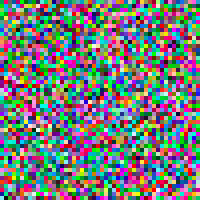 Random noise in colored pixels